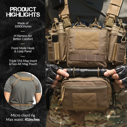 Votagoo Adjustable & Detachable Tactical Chest Rig