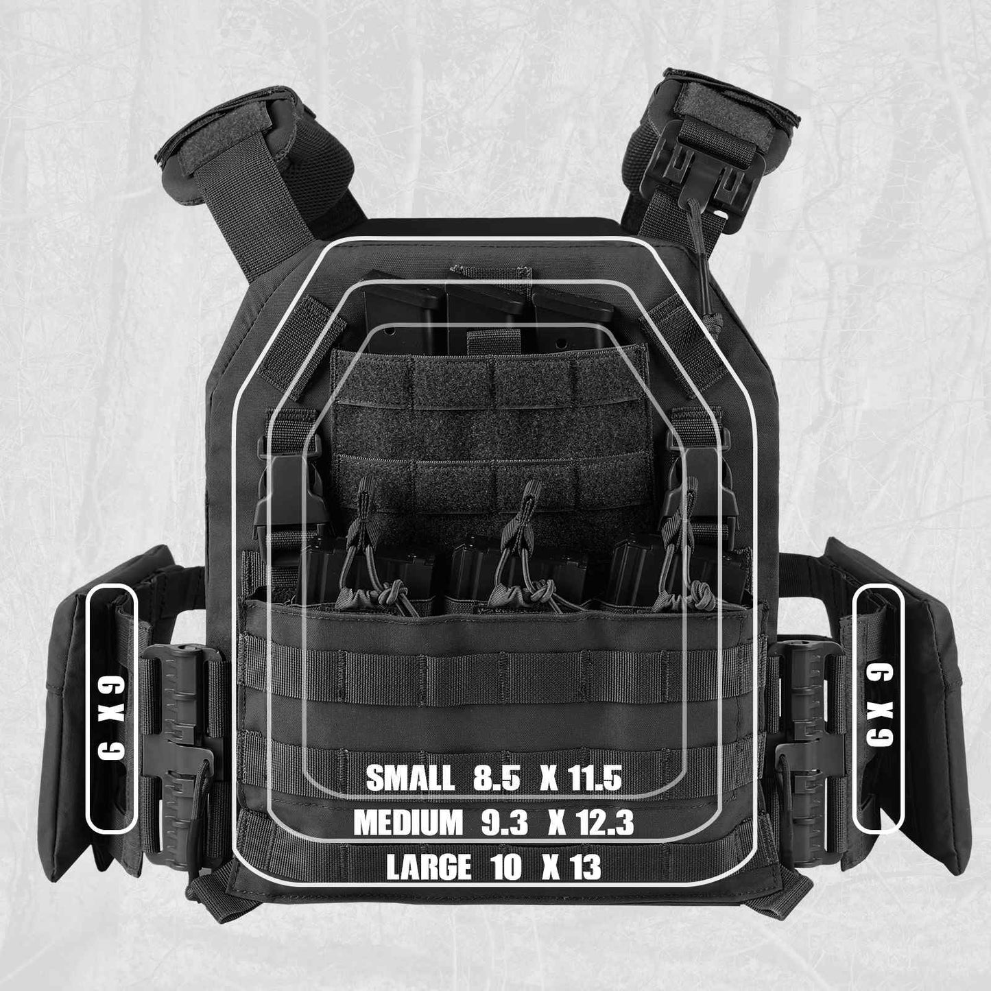 Votagoo Outdoor 1000D Nylon Tactical Combat Tactic Vest Plate Carrier