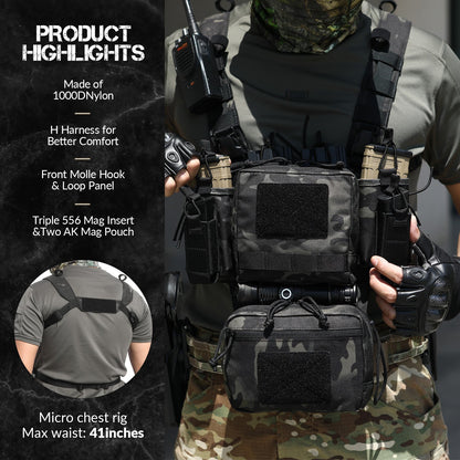 Votagoo Adjustable & Detachable Tactical Chest Rig