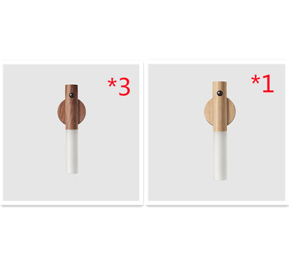 USB Magnetic Wood Motion Sensor Wall Lamp