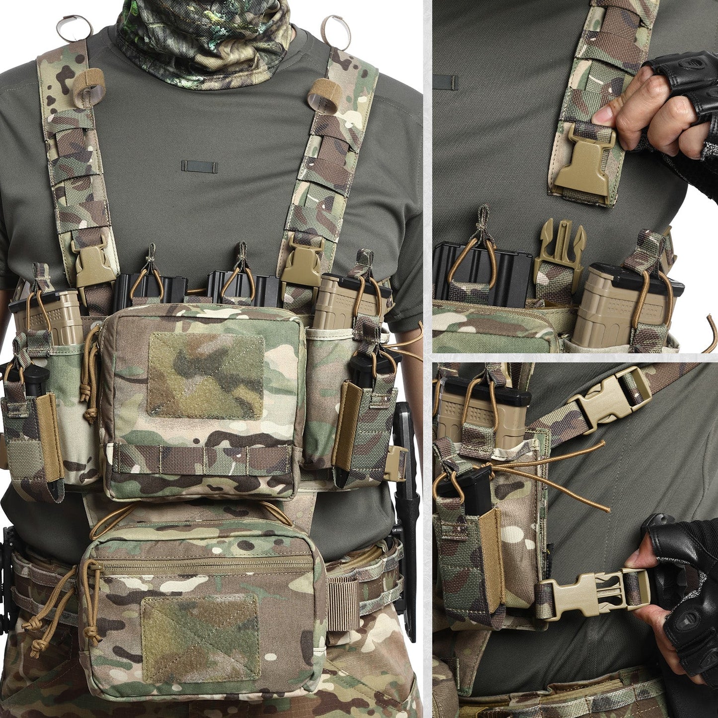 Votagoo Adjustable & Detachable Tactical Chest Rig