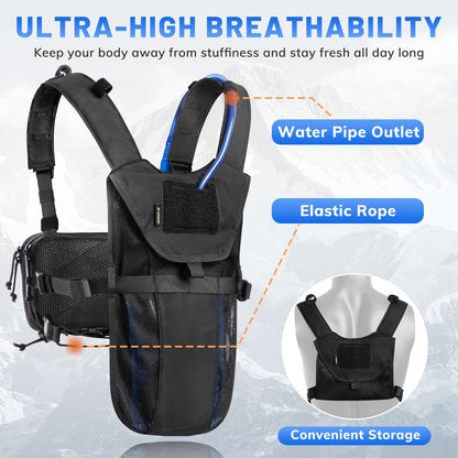 Votagoo Tactical Lightweight Running Hydration Vest with 2L Water Bladder Bag