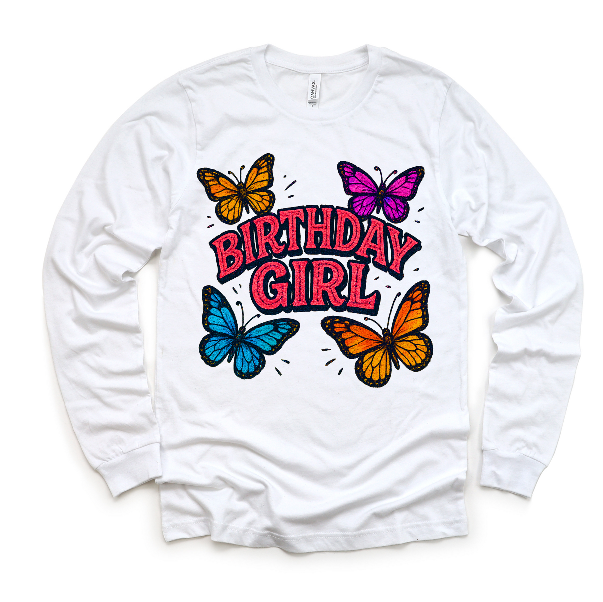 Girls Butterfly Birthday Shirt - Girls Birthday Tee - Convenient store