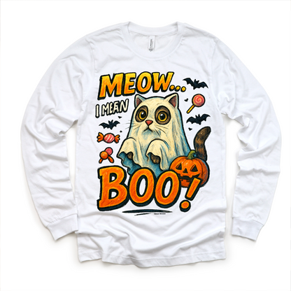Meow.. I Mean Boo Halloween Cat Shirt - Halloween Tee - Convenient store