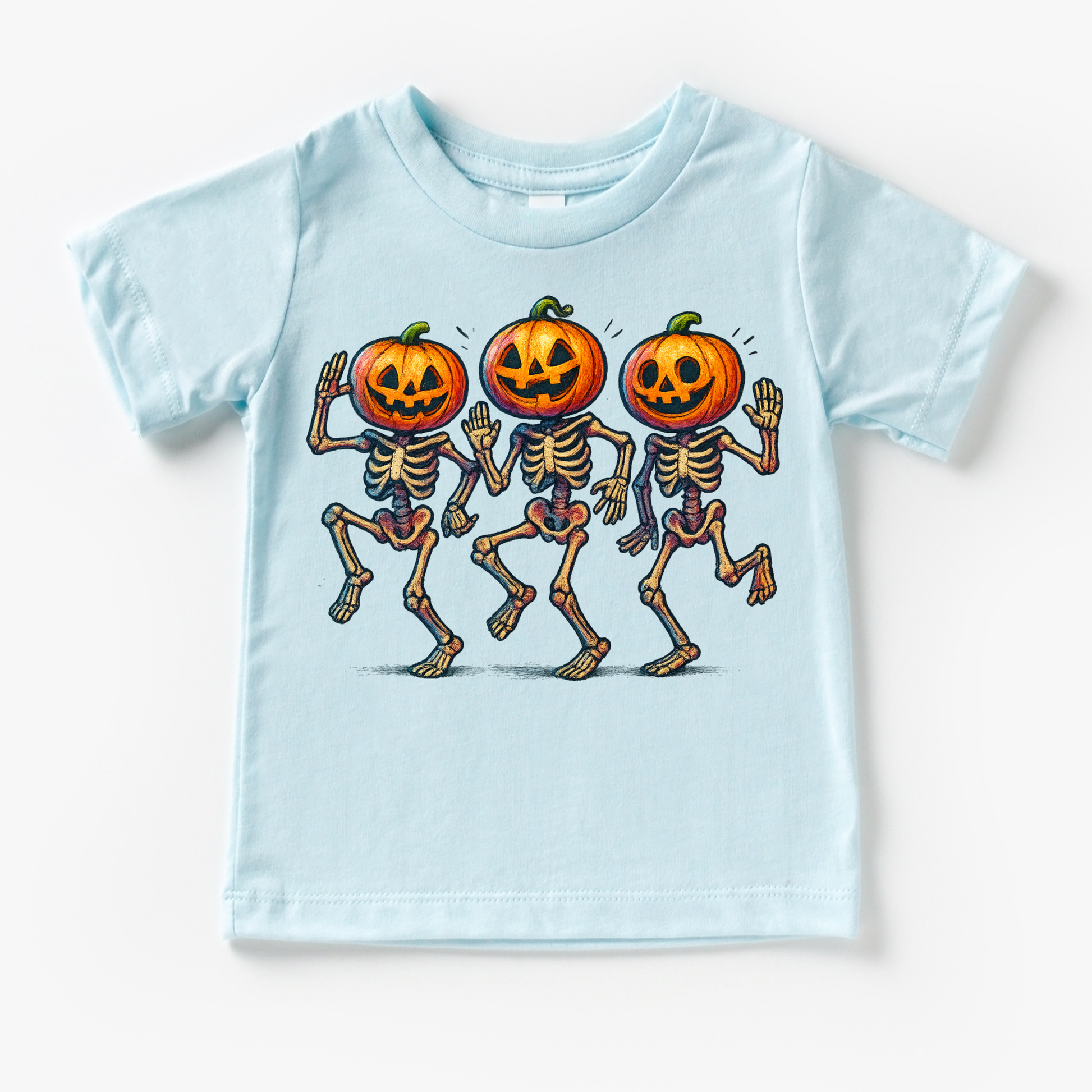 Dancing Skeleton pumpkin Heads Shirt - Halloween Tee - Convenient store