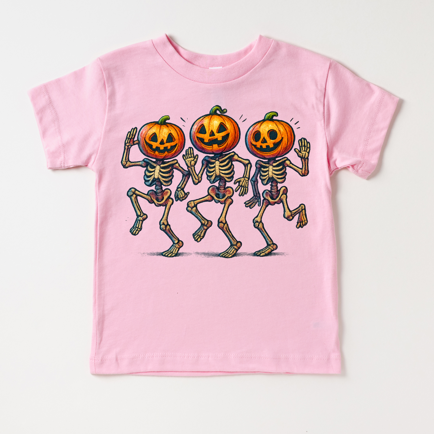 Dancing Skeleton pumpkin Heads Shirt - Halloween Tee - Convenient store