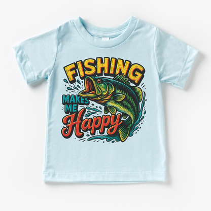 Fishing Make Me Happy Shirt - Bass Fishing Outdoors Tee - Convenient store