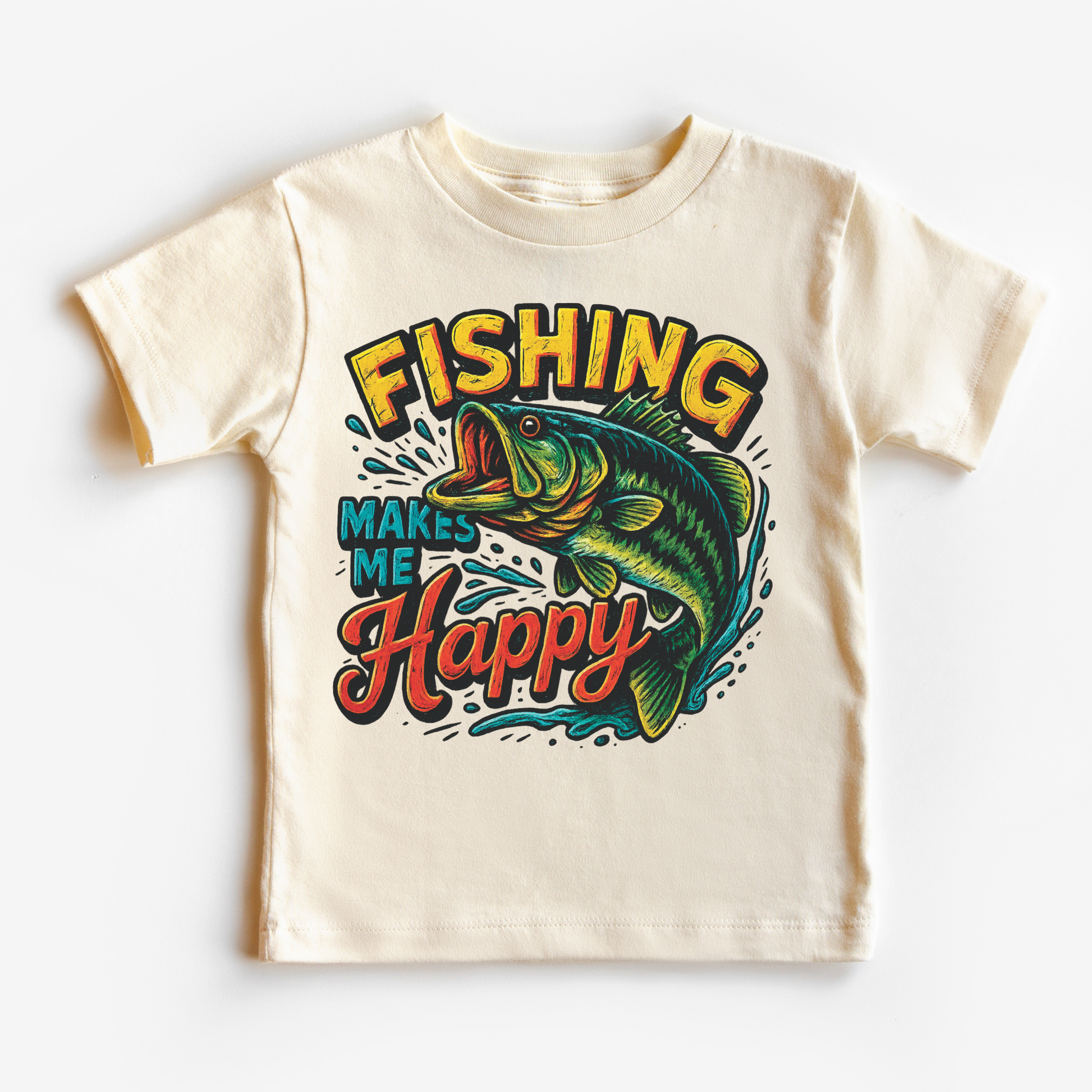 Fishing Make Me Happy Shirt - Bass Fishing Outdoors Tee - Convenient store