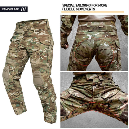 Army Tactical Desert Combat Pants with Knee Pads - G3