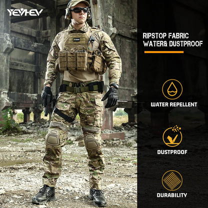 Army Tactical Desert Combat Pants with Knee Pads - G3
