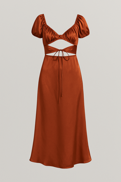 Romance in Rome Satin Dress