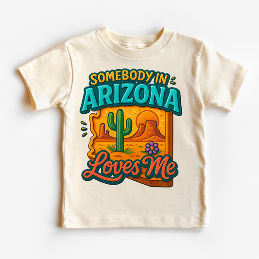 Somebody In Arizona Loves Me Shirt - State Souvenir Tee - Convenient store