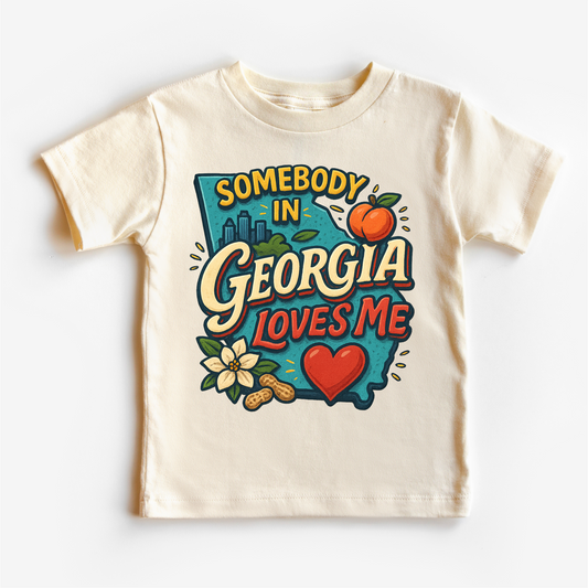 Somebody In Georgia Loves Me Shirt - State Souvenir Tee - Convenient store