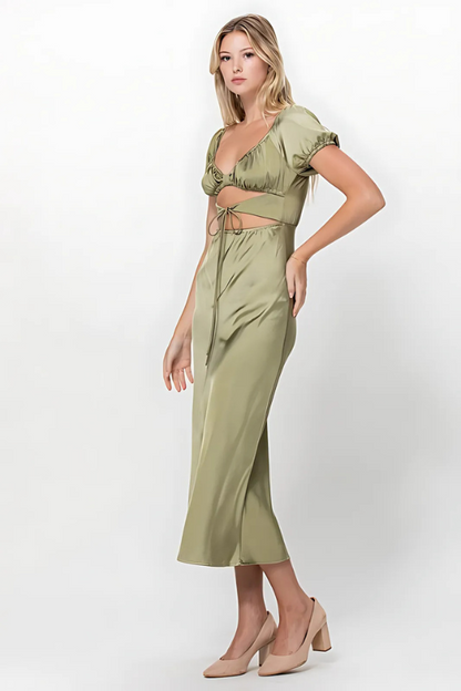 Romance in Rome Satin Dress