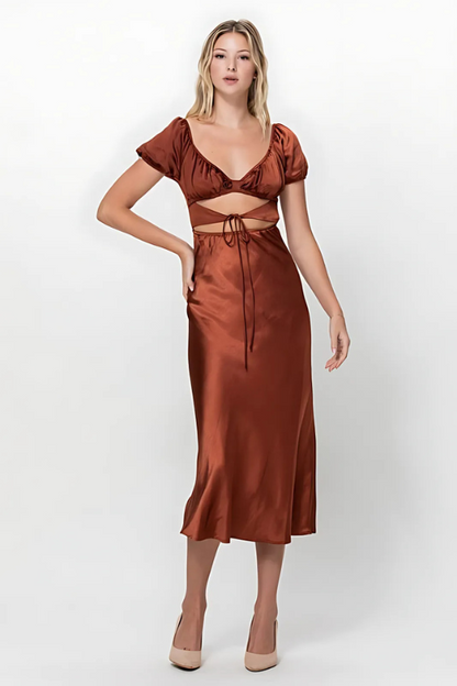 Romance in Rome Satin Dress