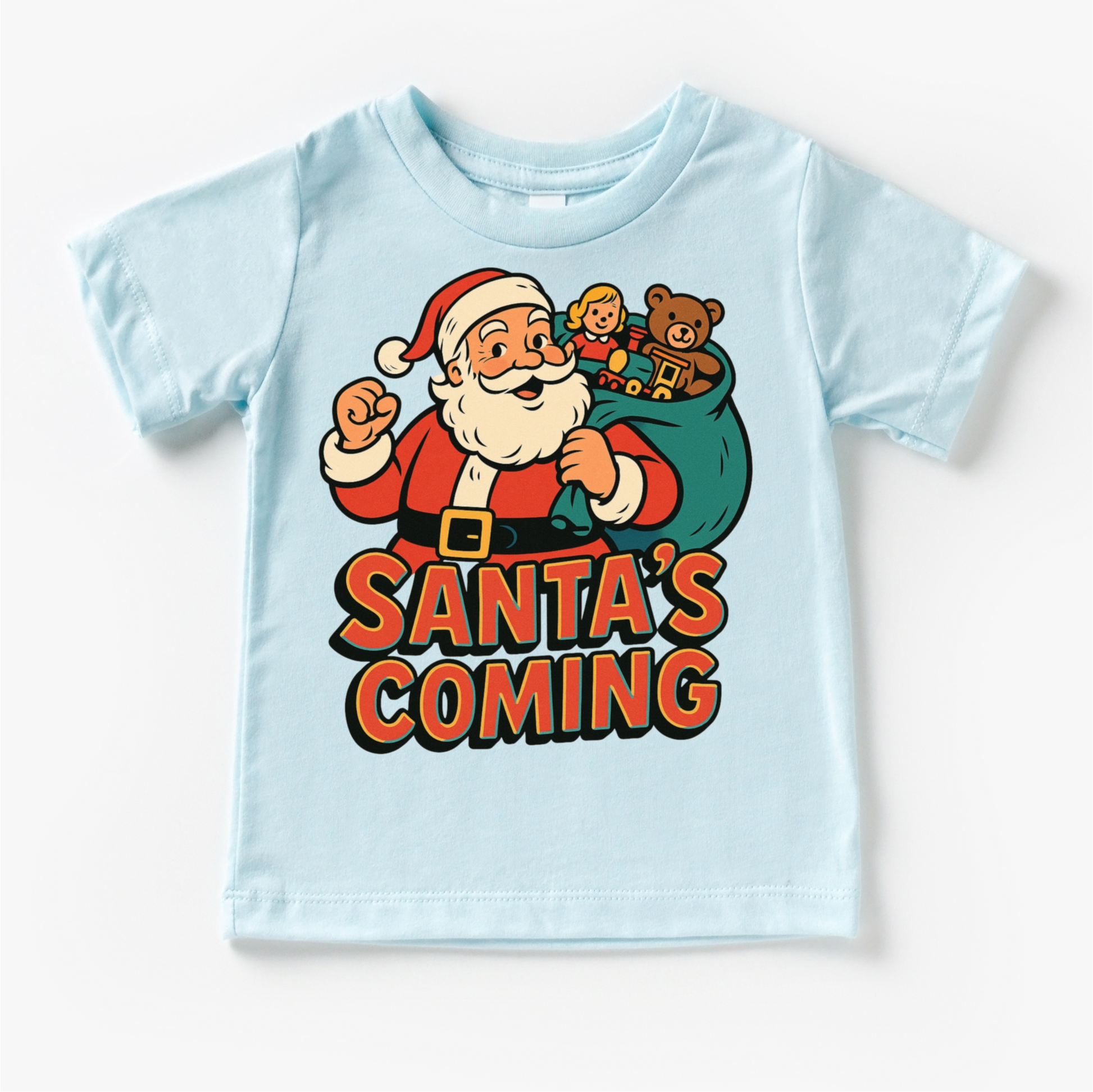 Santa Is Coming Kids Christmas Shirt - Christmas Tee - Convenient store
