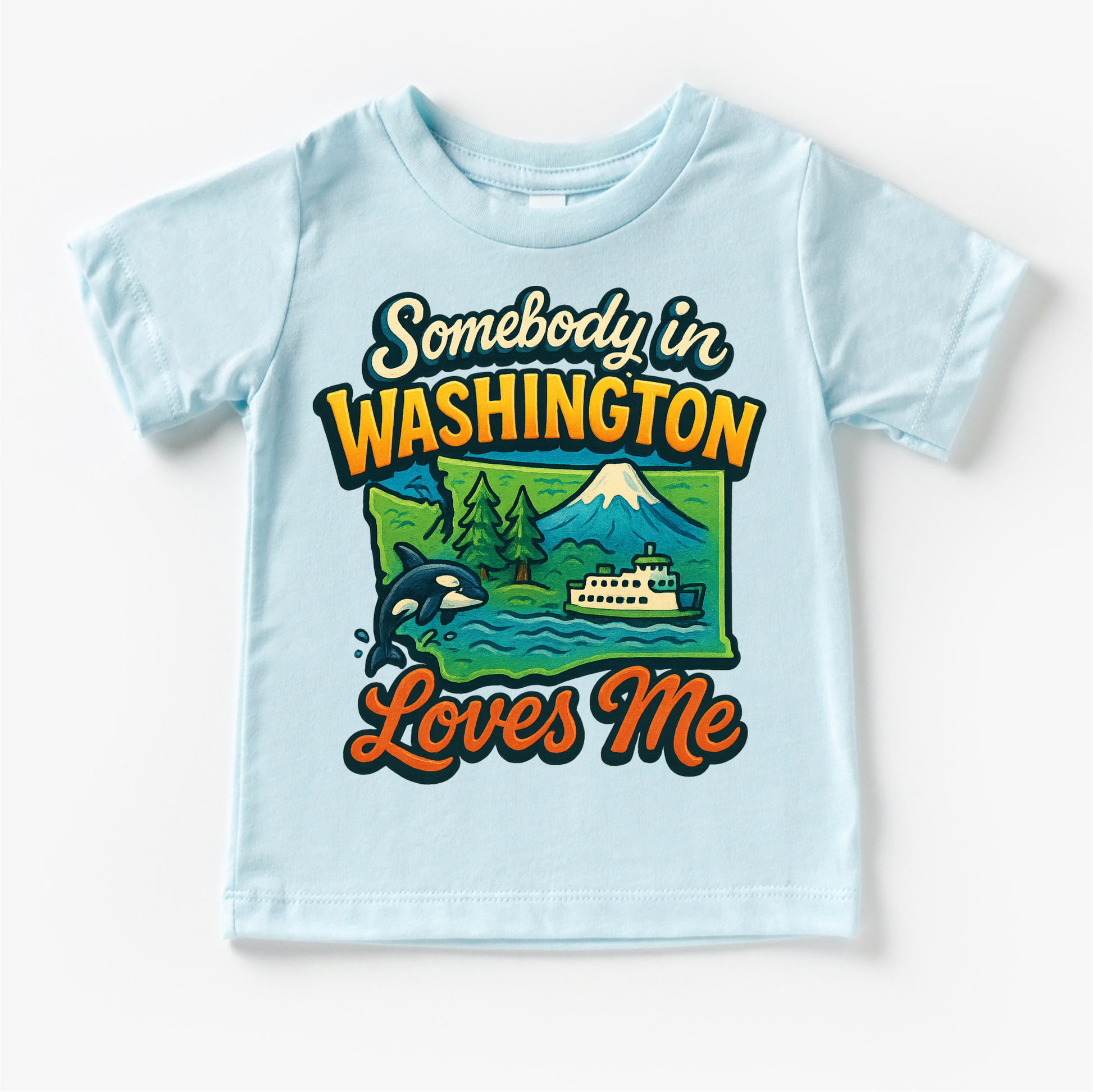 Somebody In Washington Loves Me Shirt - State Souvenir Tee - Convenient store