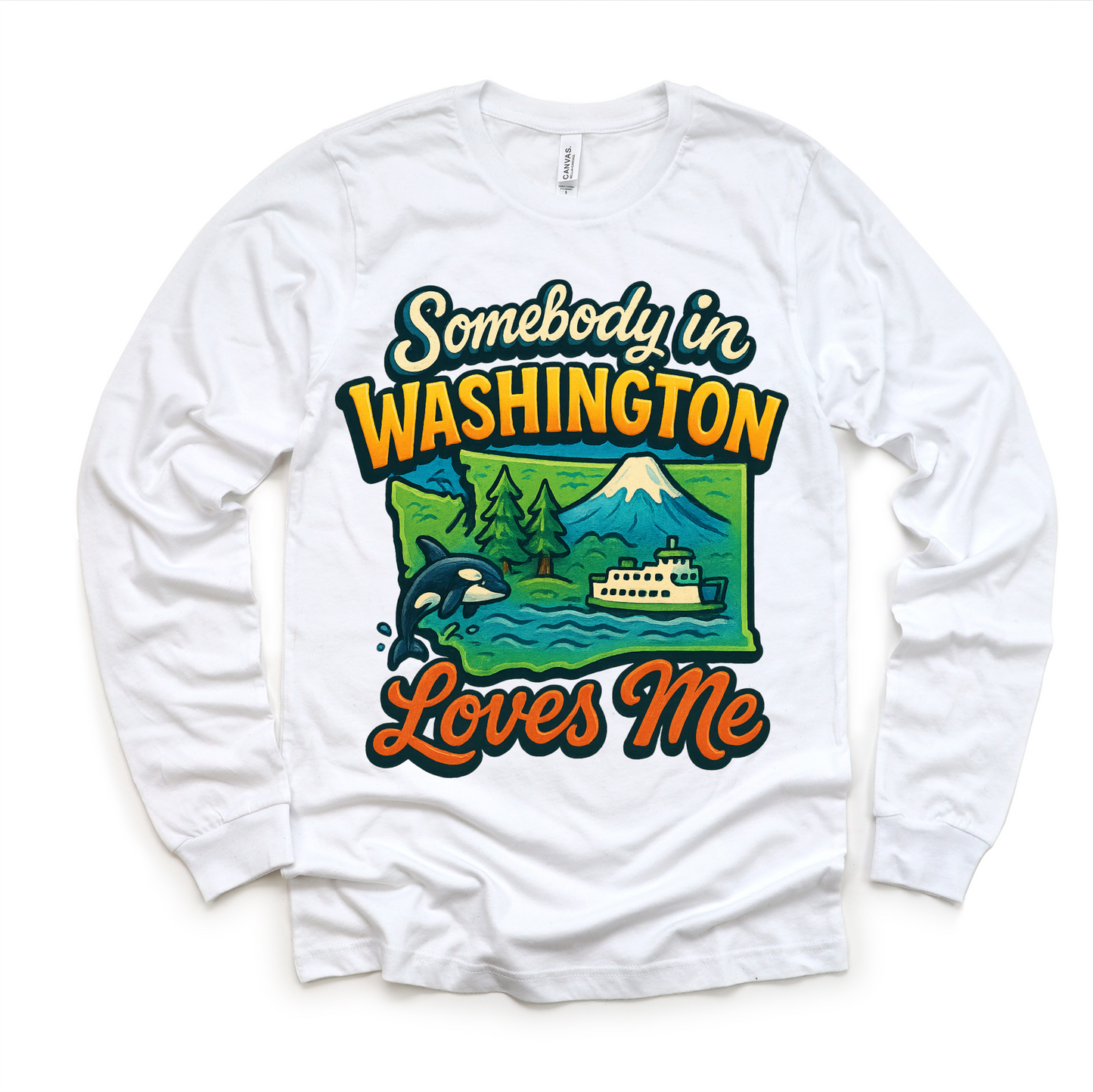 Somebody In Washington Loves Me Shirt - State Souvenir Tee - Convenient store