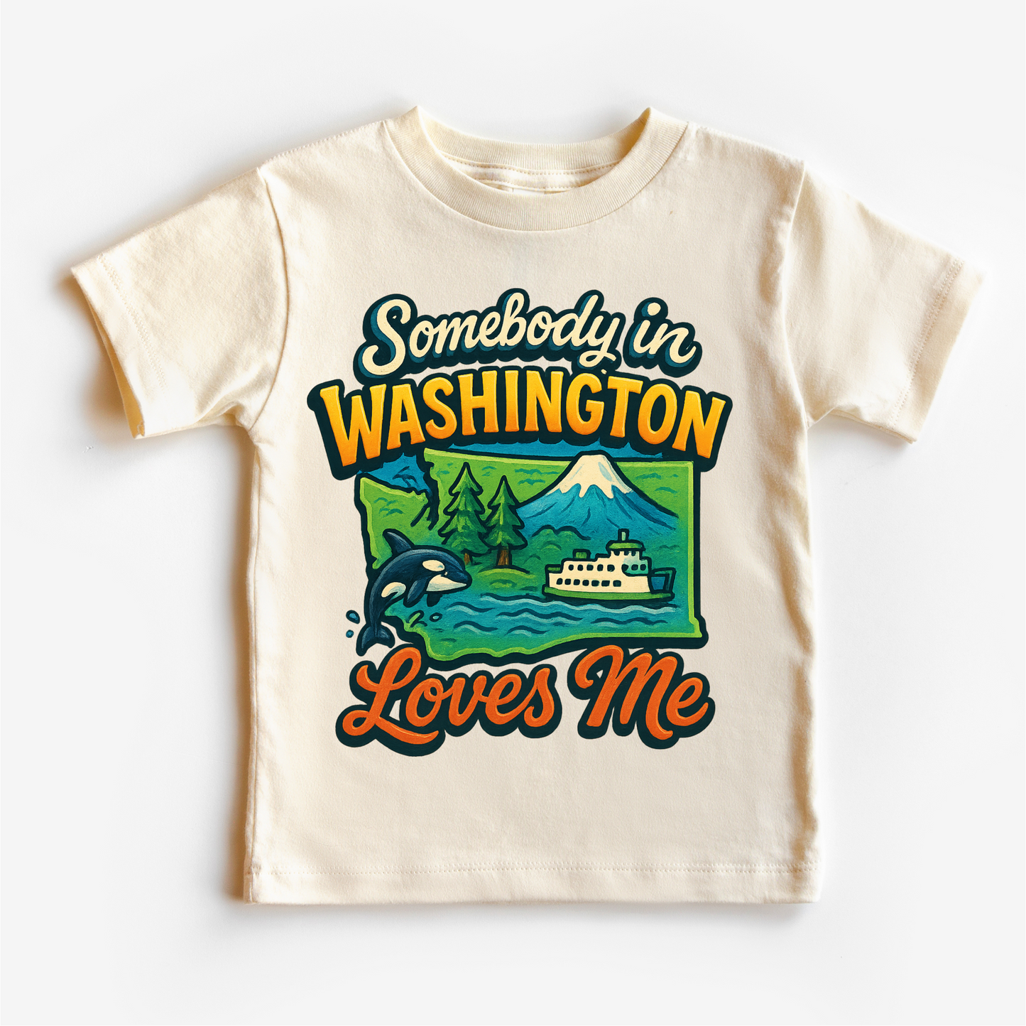 Somebody In Washington Loves Me Shirt - State Souvenir Tee - Convenient store