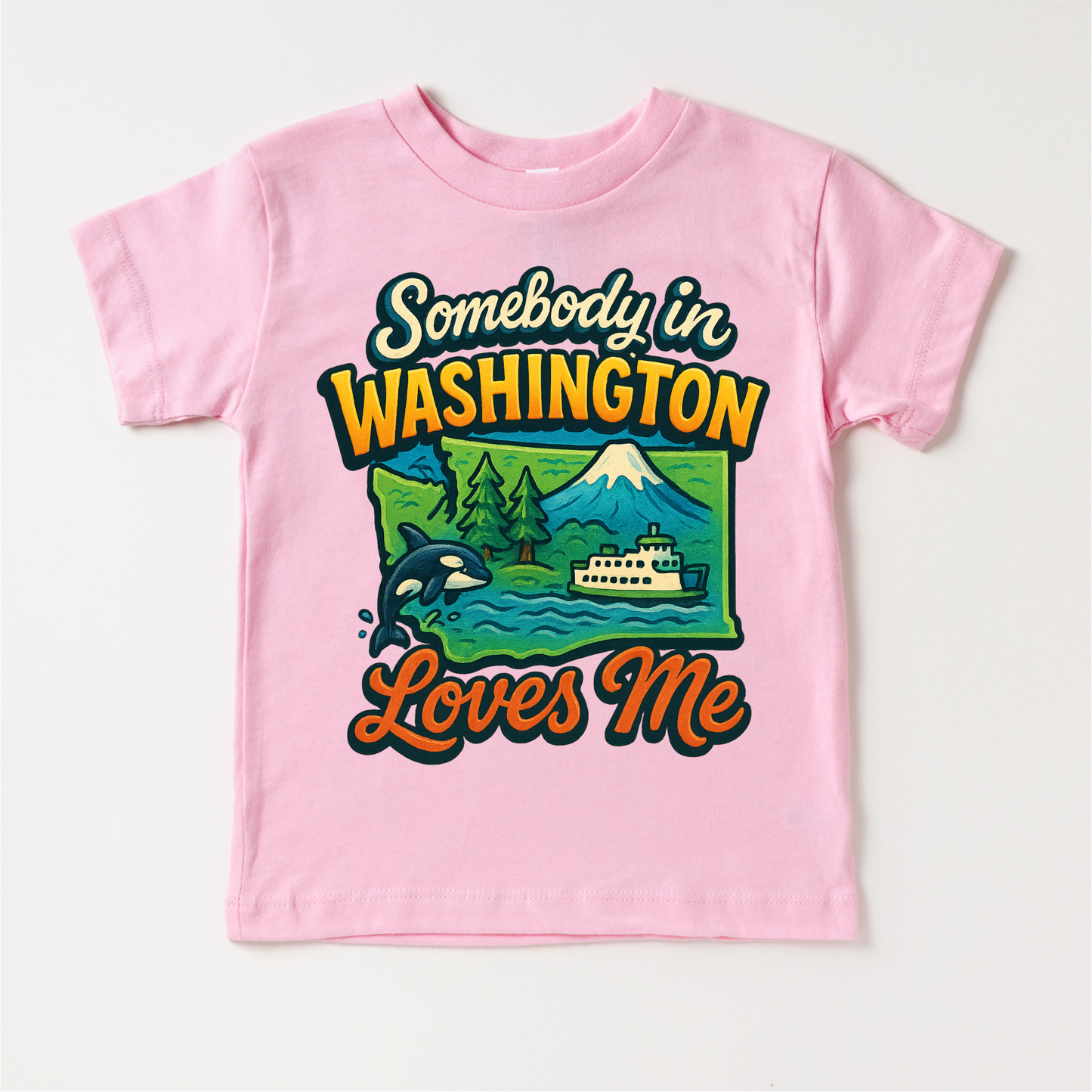 Somebody In Washington Loves Me Shirt - State Souvenir Tee - Convenient store
