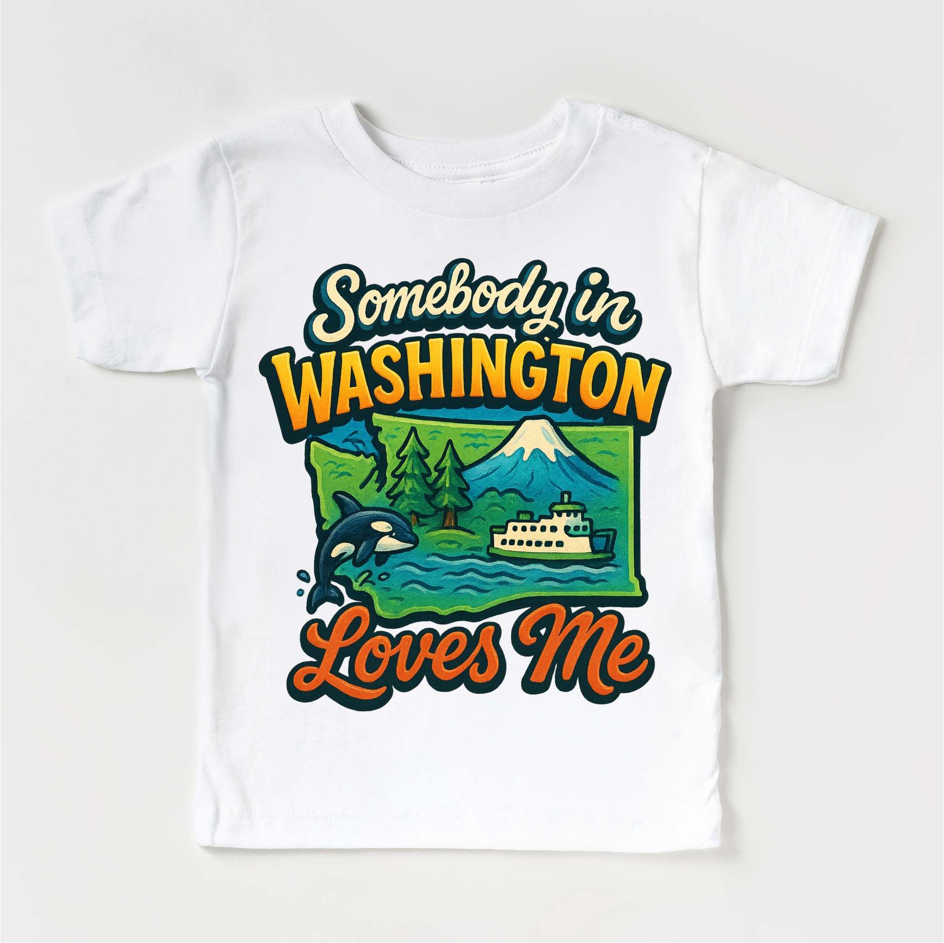 Somebody In Washington Loves Me Shirt - State Souvenir Tee - Convenient store