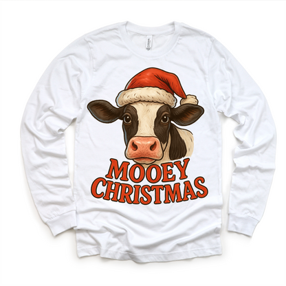 Mooey Christmas Country Cow Shirt - Farm Christmas Tee - Convenient store