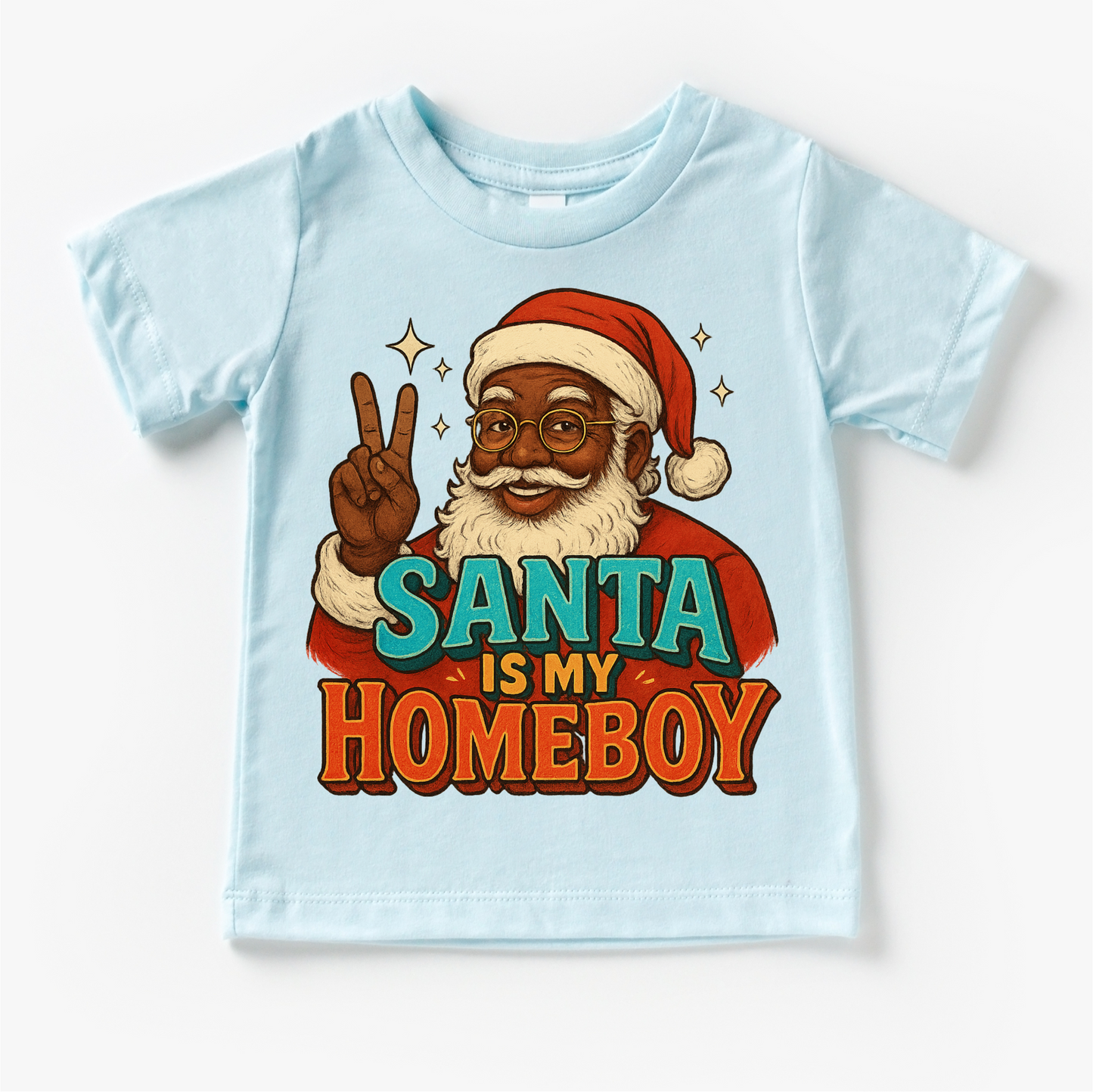 Santa Is My Homeboy Christmas Shirt - Black Santa Tee - Convenient store