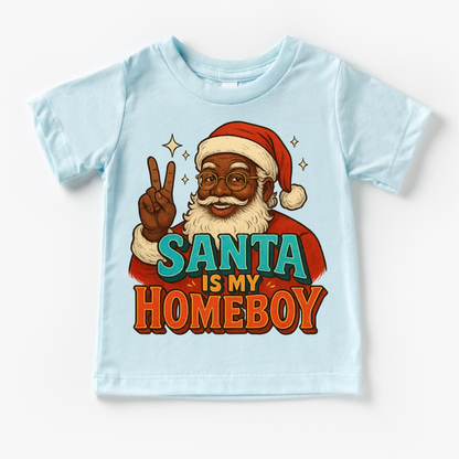 Santa Is My Homeboy Christmas Shirt - Black Santa Tee - Convenient store