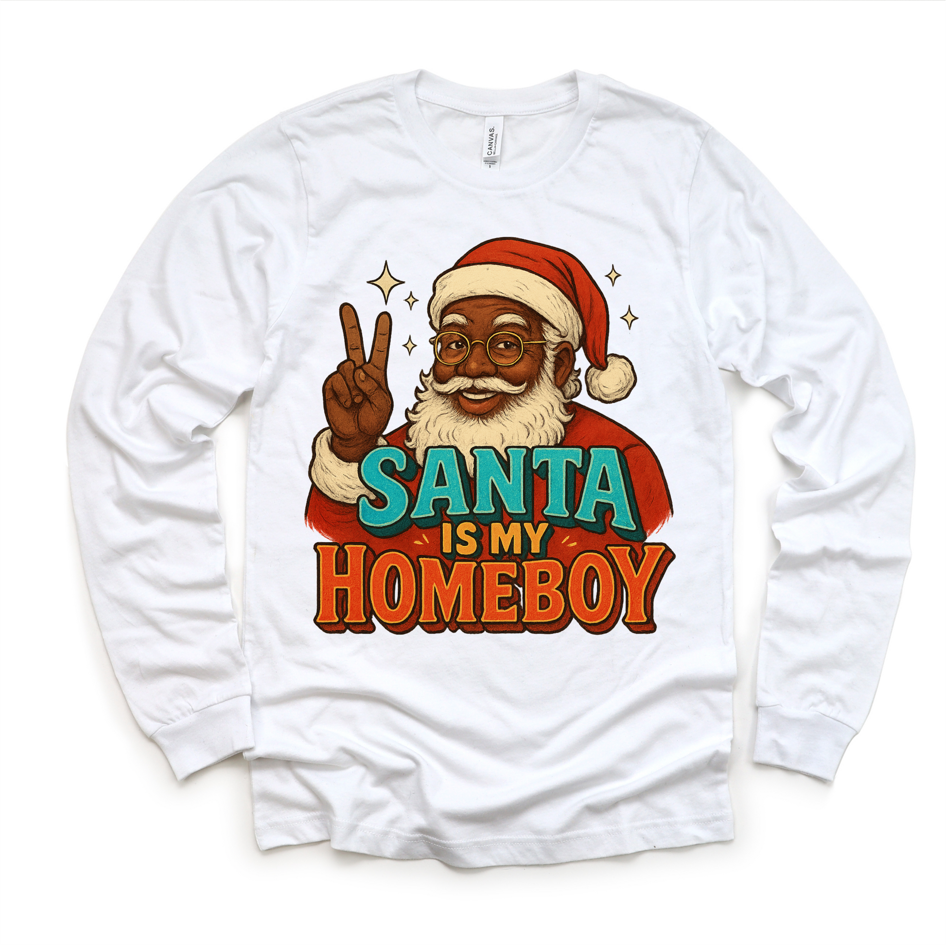 Santa Is My Homeboy Christmas Shirt - Black Santa Tee - Convenient store