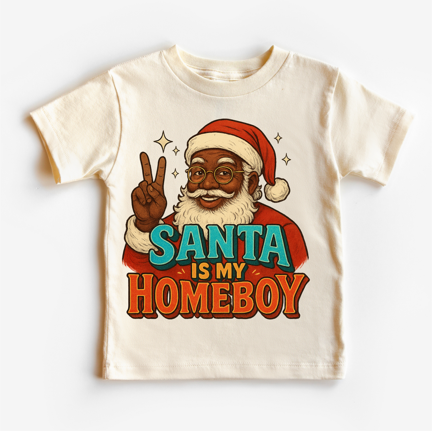 Santa Is My Homeboy Christmas Shirt - Black Santa Tee - Convenient store