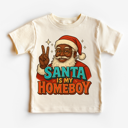 Santa Is My Homeboy Christmas Shirt - Black Santa Tee - Convenient store