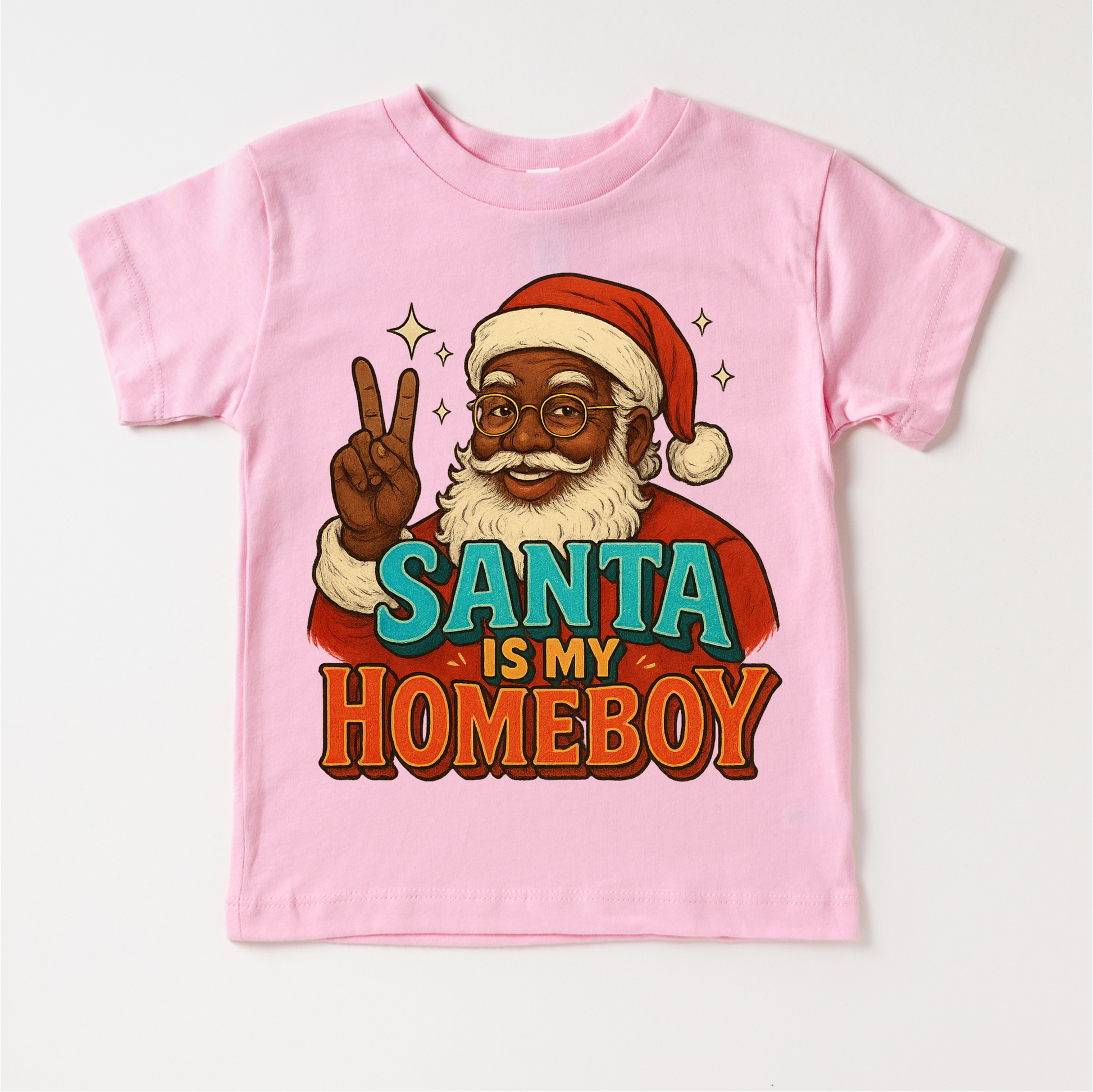 Santa Is My Homeboy Christmas Shirt - Black Santa Tee - Convenient store