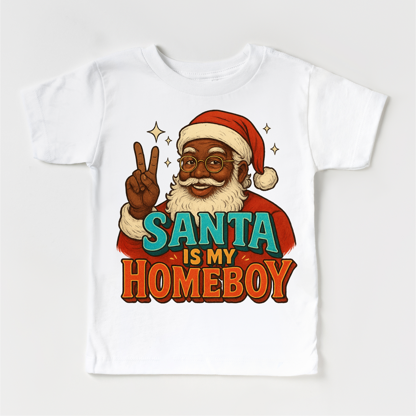 Santa Is My Homeboy Christmas Shirt - Black Santa Tee - Convenient store