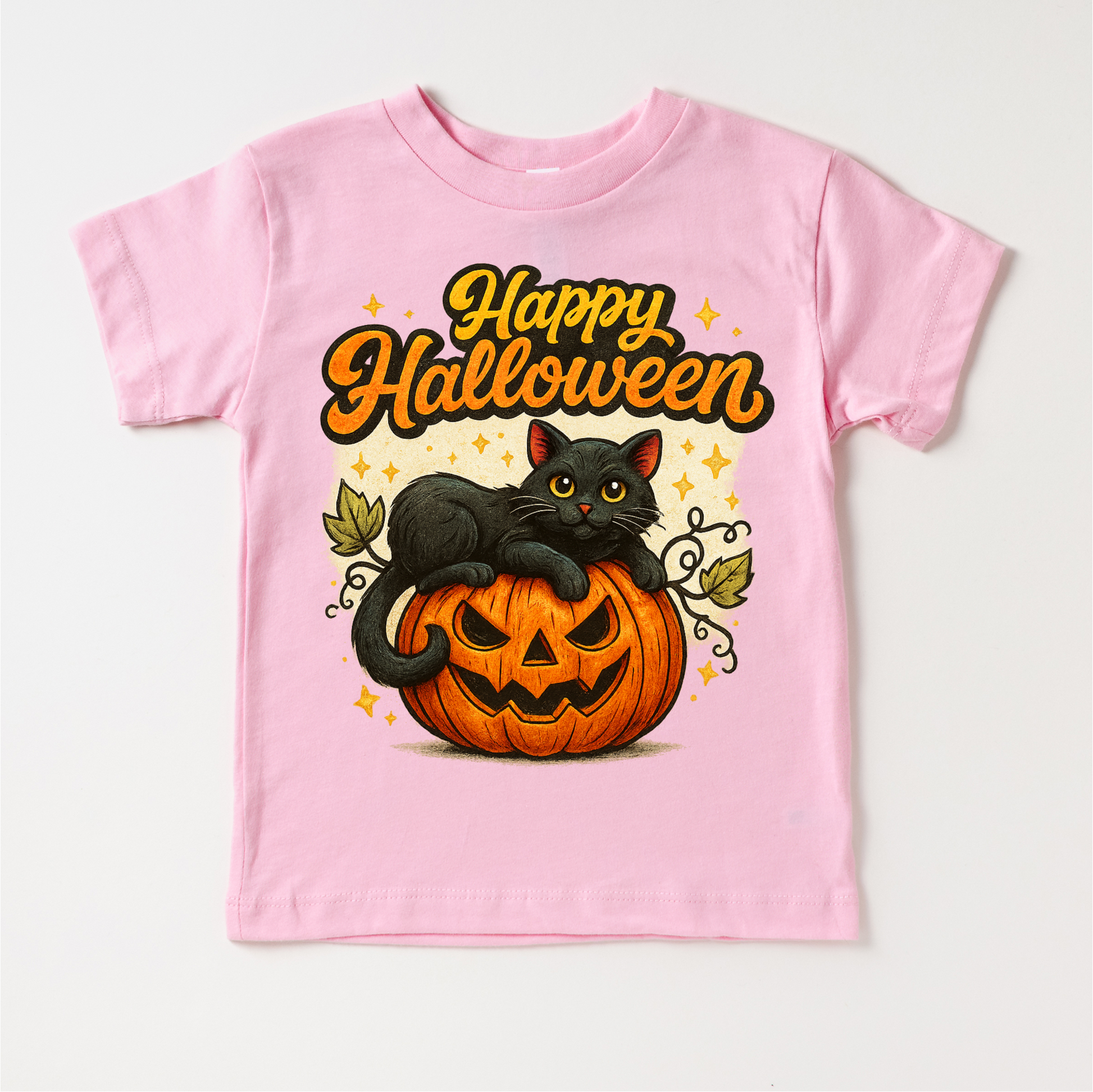 Happy Halloween Black Cat and Jack O Lantern Shirt - Halloween Tee - Convenient store