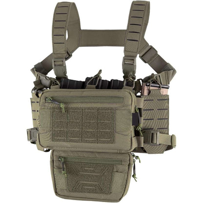 Votagoo Tactical Chest Rig，Molle Modular Micro Fight Chest Rigs Adjustable&Detachable with 5.56/7.62 Magazine Pouch