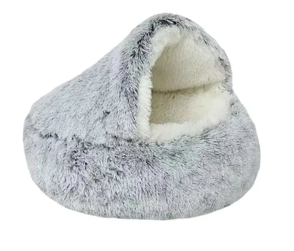 Semi-Closed Cat Bed with Universal Cover - Four Seasons Nest for Small Dogs and Pets Convenient store