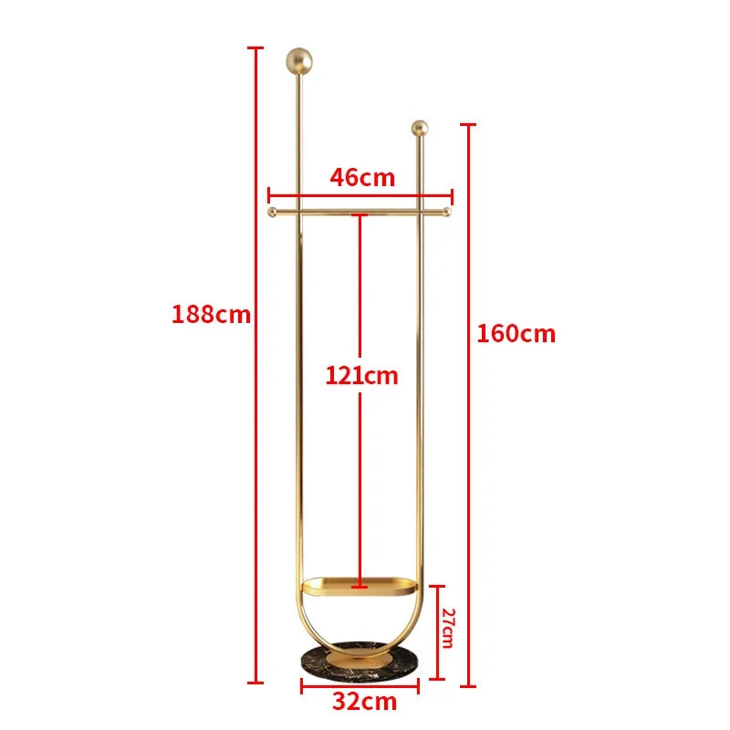 Modern Minimalist Metal Coat Rack Hat Stand