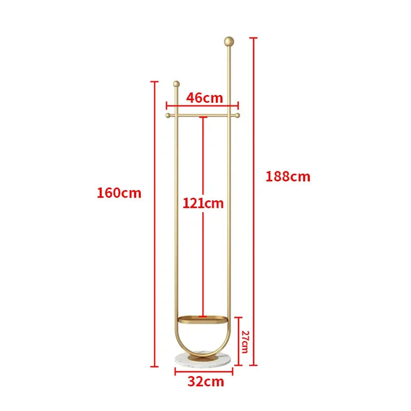 Modern Minimalist Metal Coat Rack Hat Stand