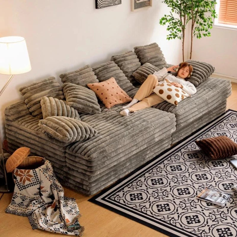 Italian Minimalist Velvet Sofa Bed