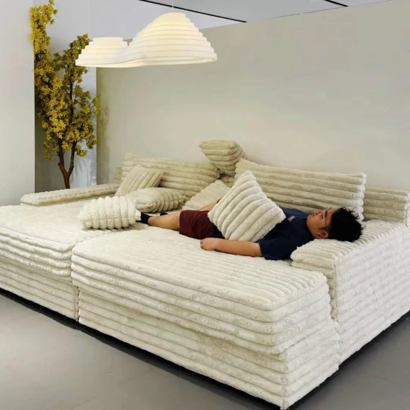 Italian Minimalist Velvet Sofa Bed