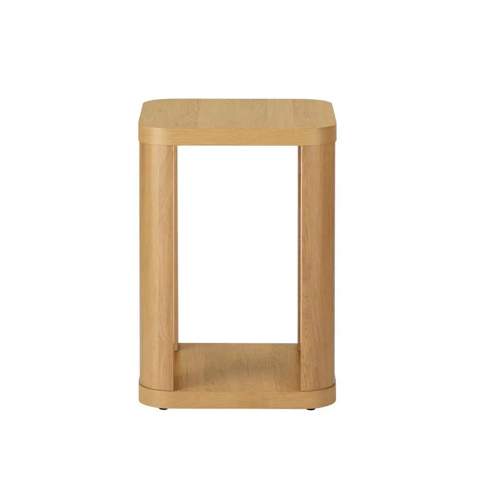 Modern Accent Table with Storage Compact Side
