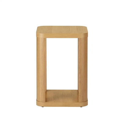 Modern Accent Table with Storage Compact Side