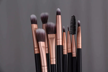 14pcs Wood Handle Makeup Brush Set Convenient store