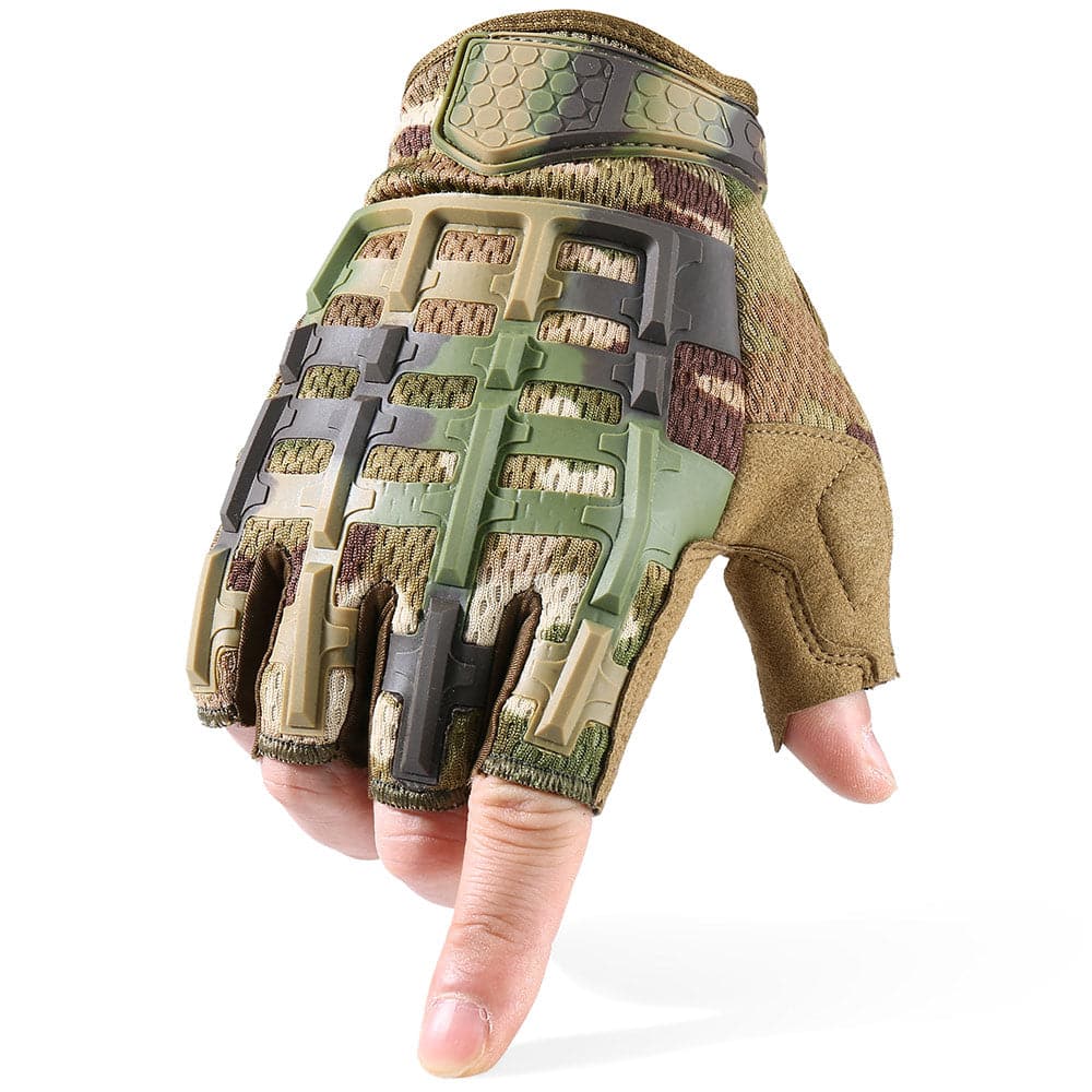 Paintball Airsoft Shooting Combat Protective Fingerless Glove