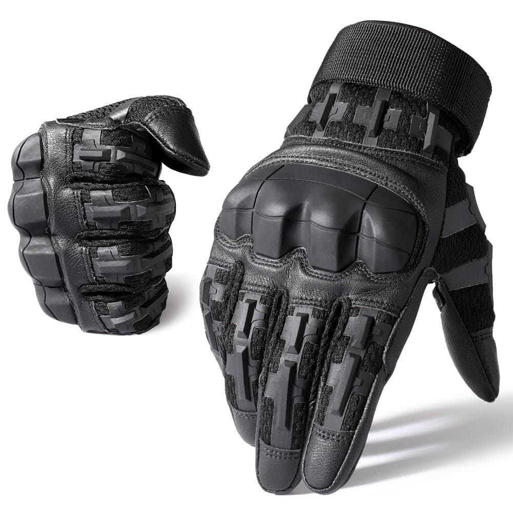 Paintball Airsoft Hunting Shooting PU Leather Gloves