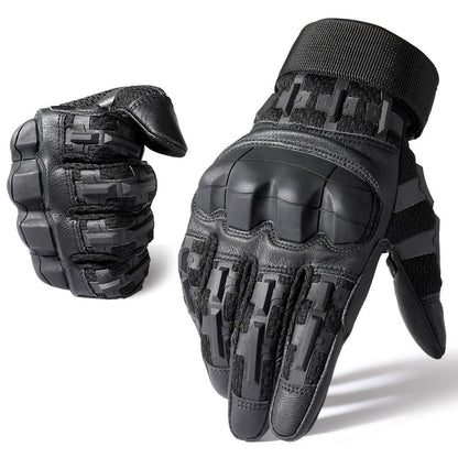 Paintball Airsoft Hunting Shooting PU Leather Gloves