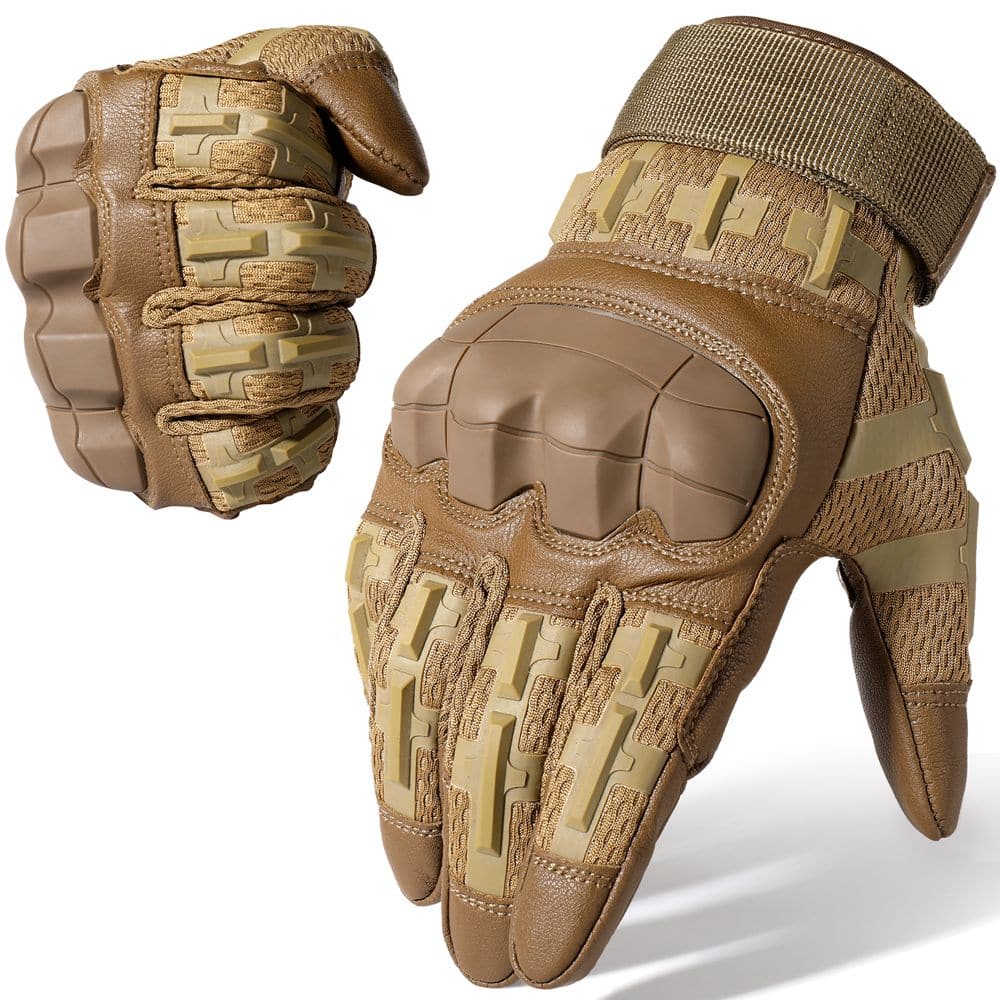 Paintball Airsoft Hunting Shooting PU Leather Gloves