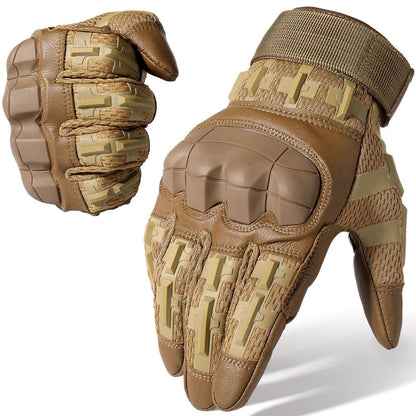 Paintball Airsoft Hunting Shooting PU Leather Gloves