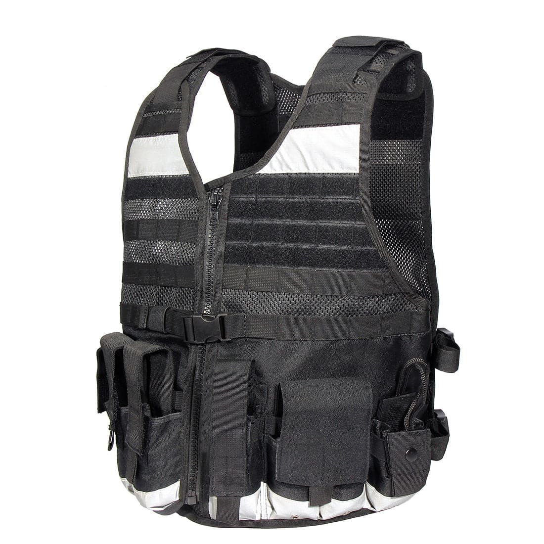 Stab-resistant reflective MOLLE system onboard safety vest
