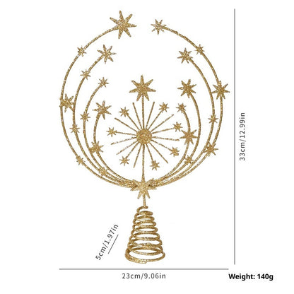 Eight Awn Star Champagne Christmas Decoration Ornaments